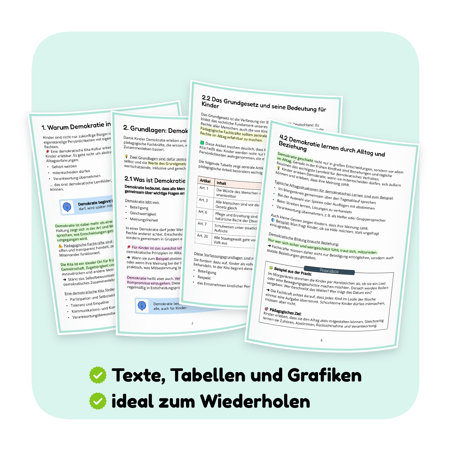 Seitenvorschau der PDF-Zusammenfassung „Demokratie & Politik in der Kita“ | ErzieherWissen