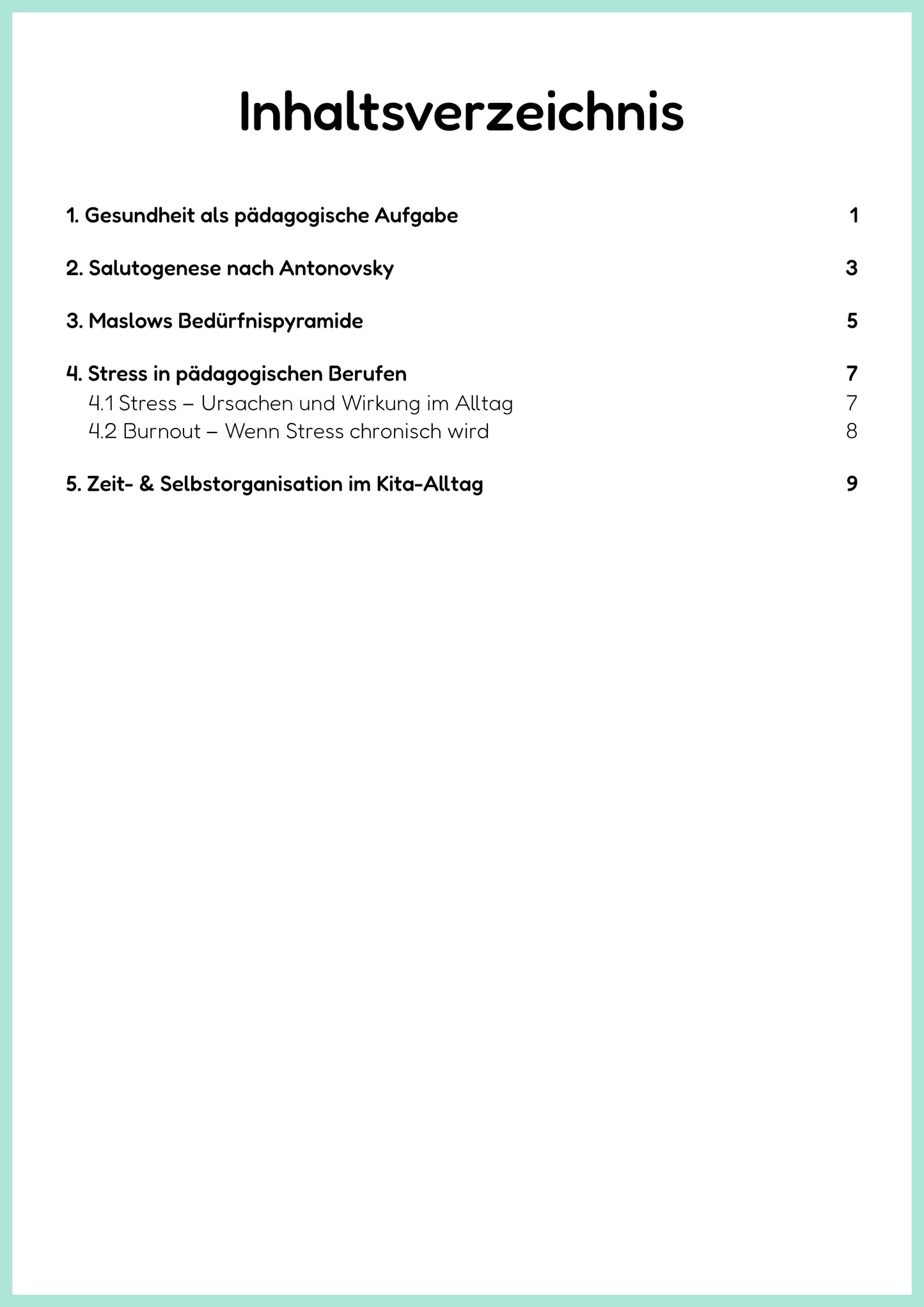 Gesundheit- und Selbstmanagement