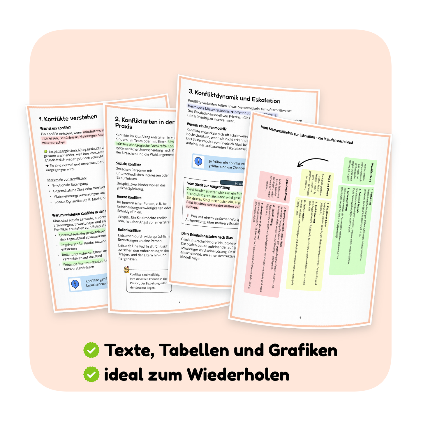 Seitenvorschau der PDF-Zusammenfassung „Konflikte in der Kita“ | ErzieherWissen