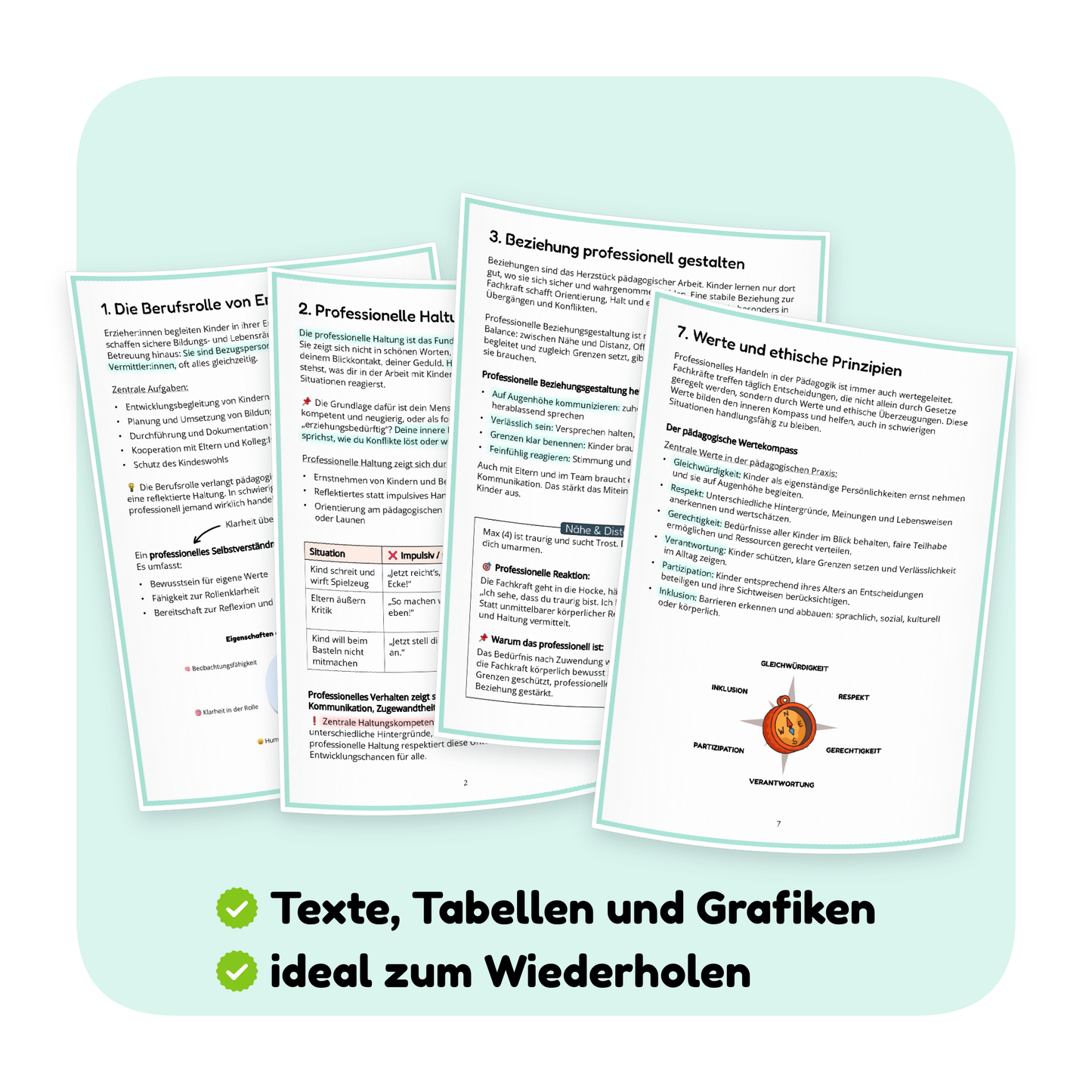 Seitenvorschau der PDF-Zusammenfassung „Berufliche Haltung von Erzieher:innen“ | ErzieherWissen