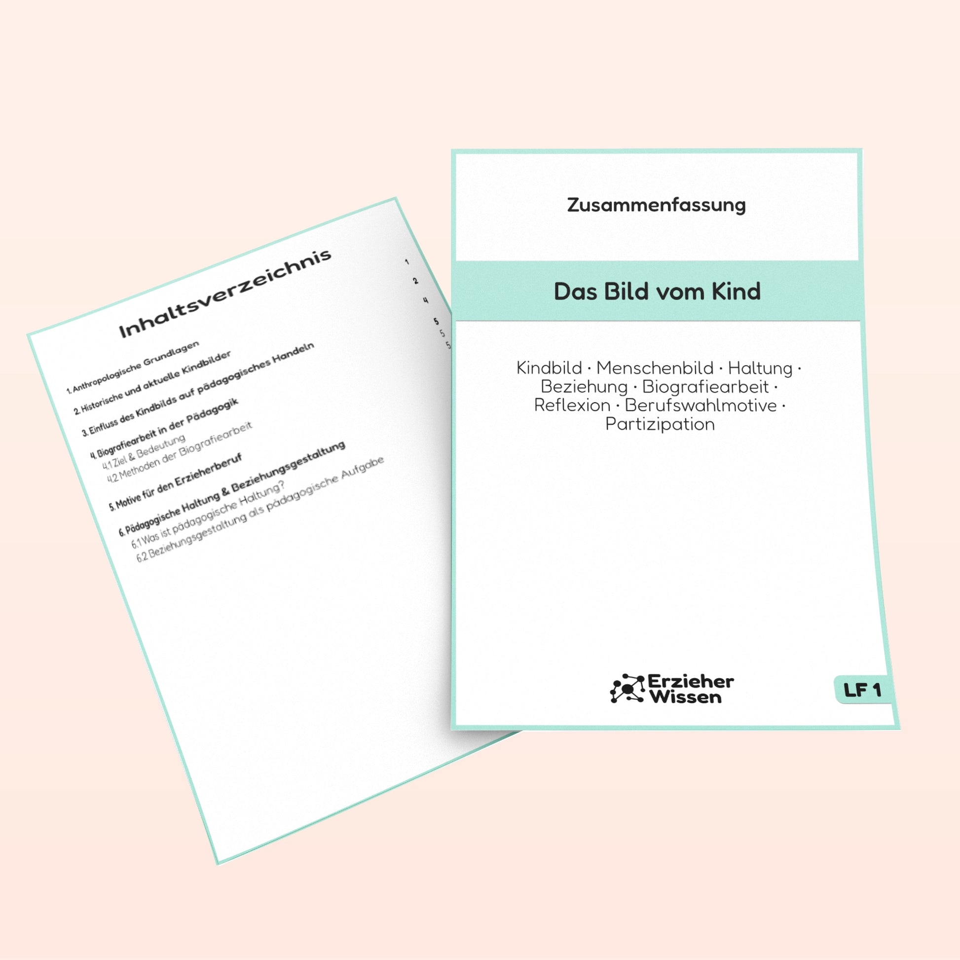 PDF-Zusammenfassung „Das Bild vom Kind“ für die Erzieherausbildung – Cover ErzieherWissen