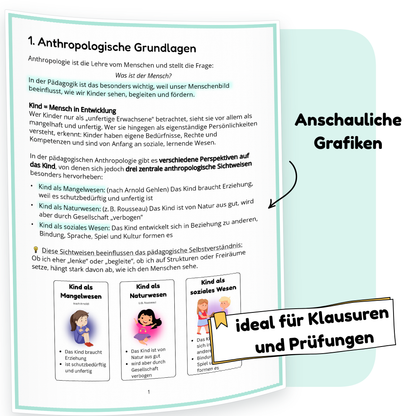 Beispielseite der PDF-Zusammenfassung „Das Bild vom Kind“ | ErzieherWissen