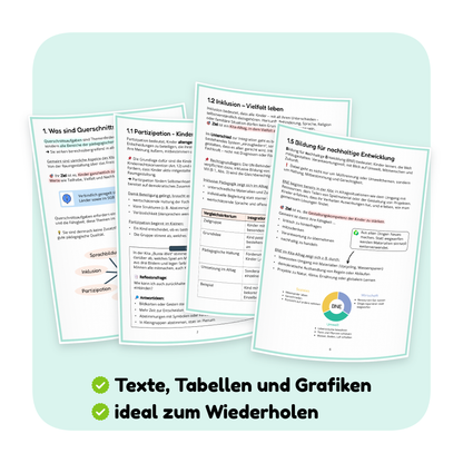 Seitenvorschau der PDF-Zusammenfassung „Die 7 Querschnittsaufgaben“ | ErzieherWissen