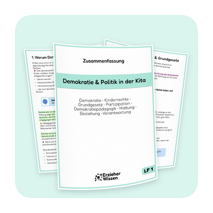 Produktübersicht der PDF-Zusammenfassung „Demokratie & Politik in der Kita“ | ErzieherWissen