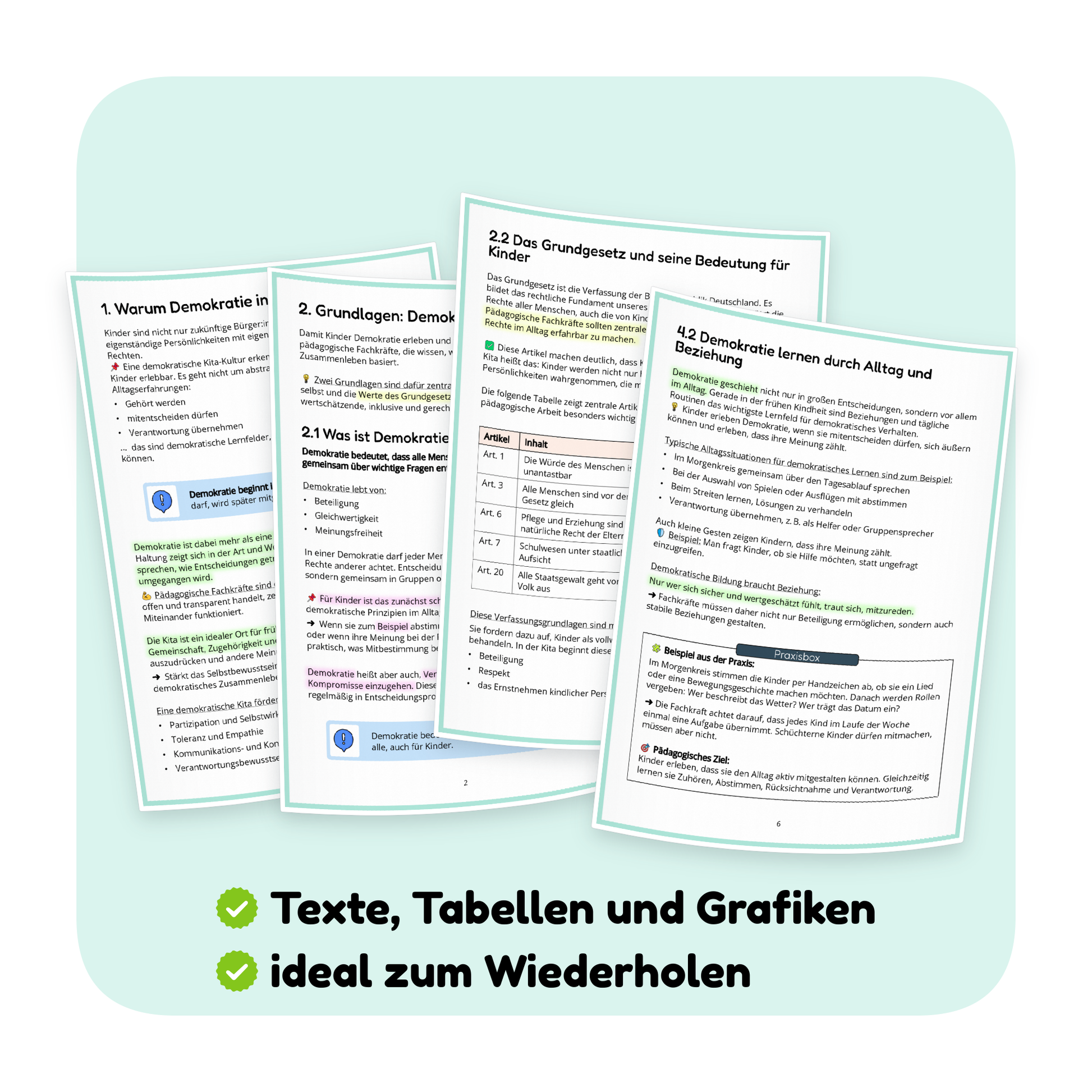 Seitenvorschau der PDF-Zusammenfassung „Demokratie & Politik in der Kita“ | ErzieherWissen