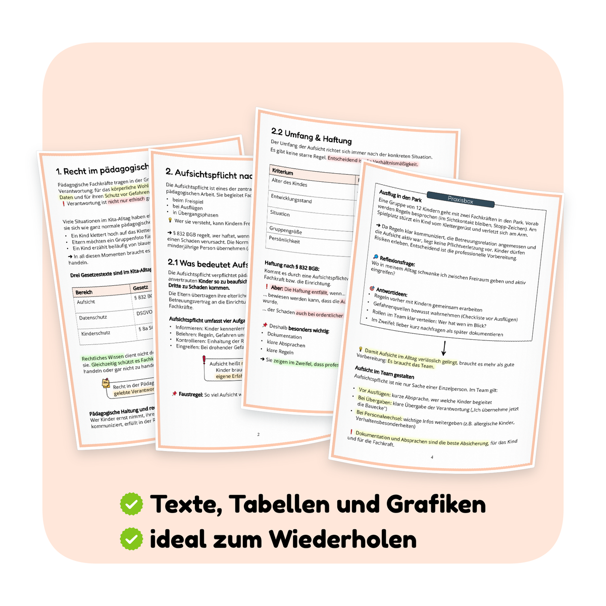 Seitenvorschau der PDF-Zusammenfassung „Rechtliche Grundlagen der Gruppenarbeit“ | ErzieherWissen