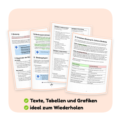 Seitenvorschau der PDF-Zusammenfassung „Bindungstheorie nach John Bowlby“ | ErzieherWissen