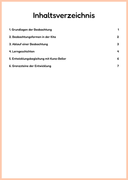 Inhaltsverzeichnis von „Bundle 5: Beobachtung & Lernmodelle“ – enthaltene PDF-Zusammenfassungen | ErzieherWissen
