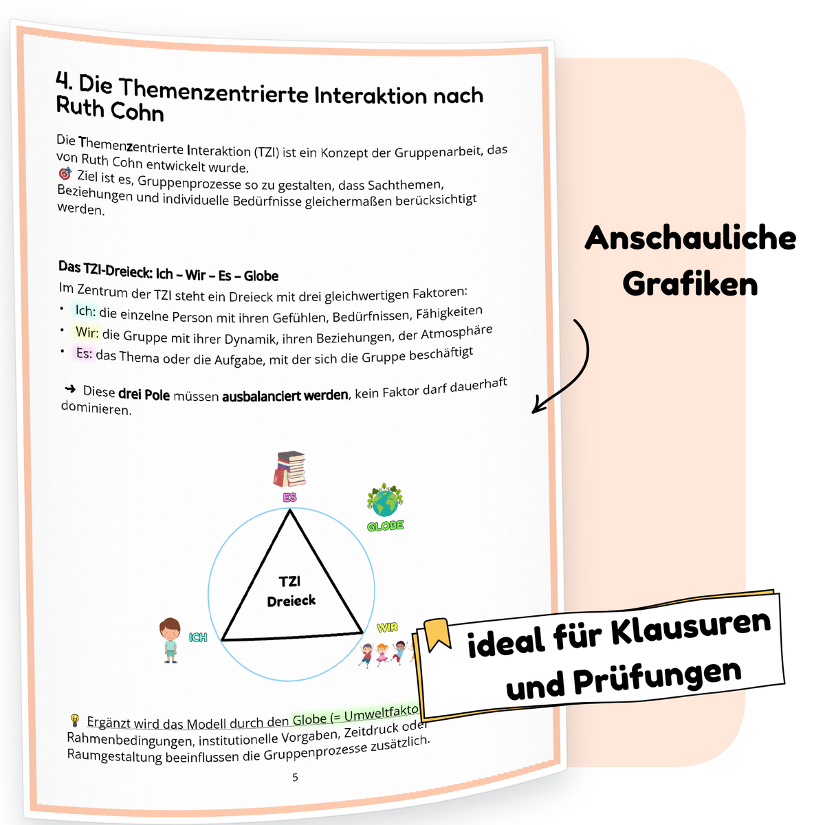 Beispielseite der PDF-Zusammenfassung „Grundlagen der Gruppenpädagogik“ | ErzieherWissen