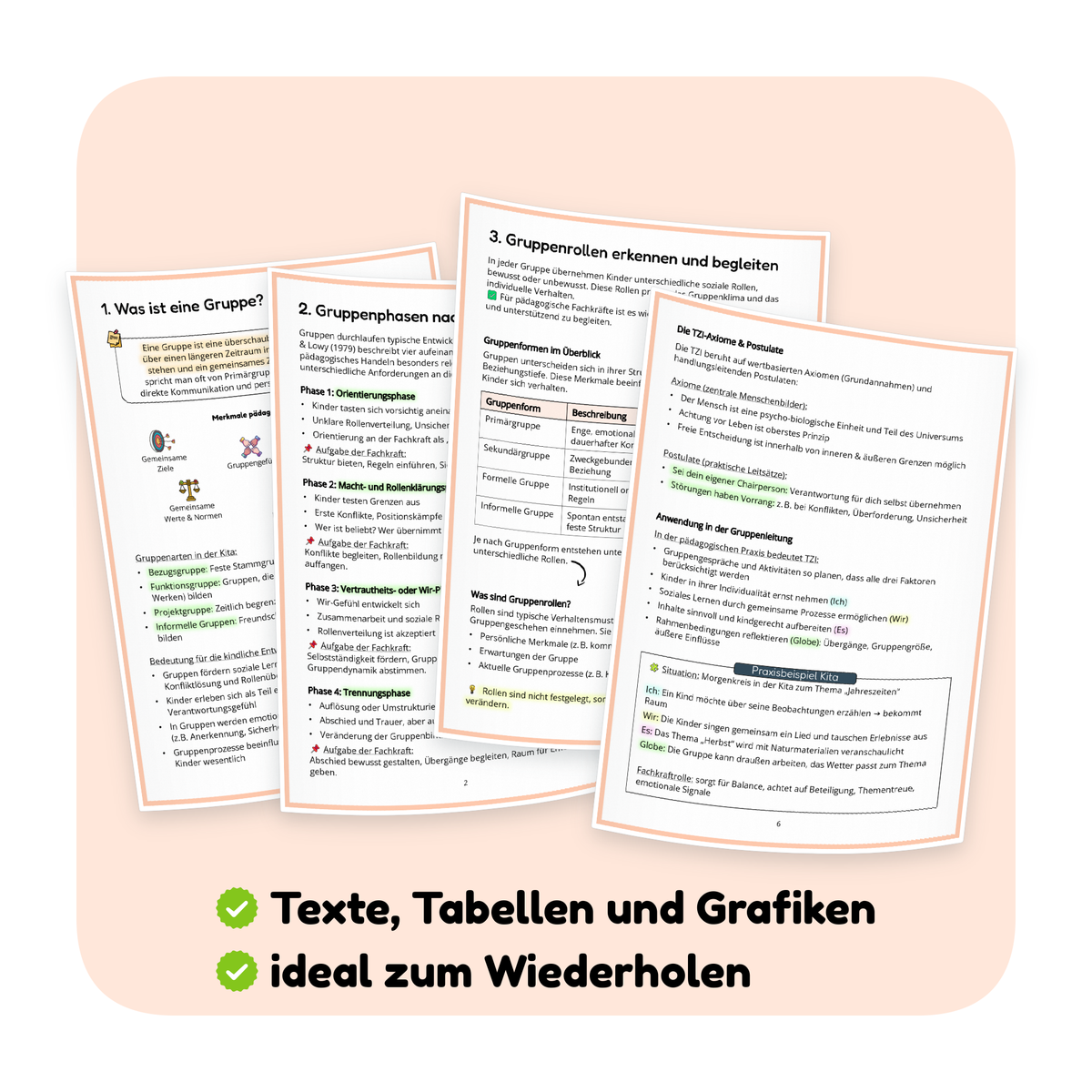 Seitenvorschau der PDF-Zusammenfassung „Grundlagen der Gruppenpädagogik“ | ErzieherWissen