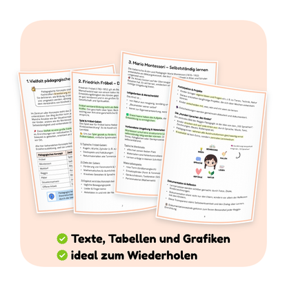Seitenvorschau der PDF-Zusammenfassung „Pädagogische Konzepte – Fröbel, Montessori, Reggio & Co.“ | ErzieherWissen