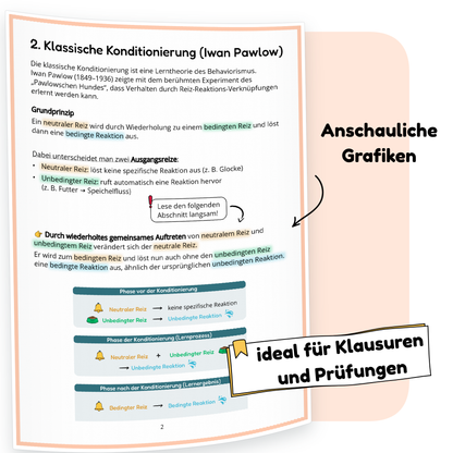 Beispielseite der PDF-Zusammenfassung „Lerntheorien Teil 1“ | ErzieherWissen