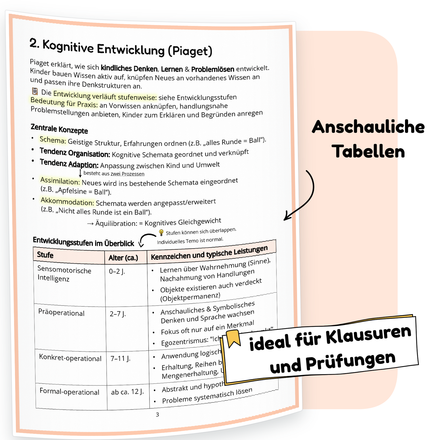 Beispielseite der PDF-Zusammenfassung „Lerntheorien Teil 2“ | ErzieherWissen