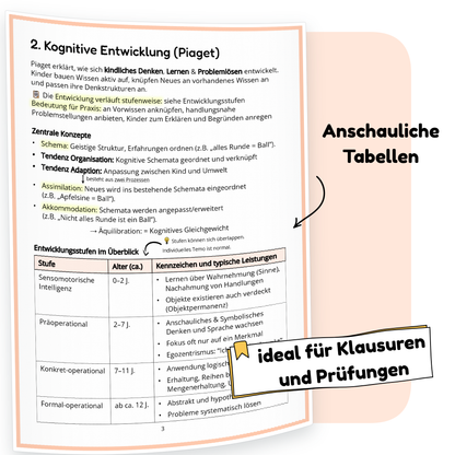 Beispielseite der PDF-Zusammenfassung „Lerntheorien Teil 2“ | ErzieherWissen