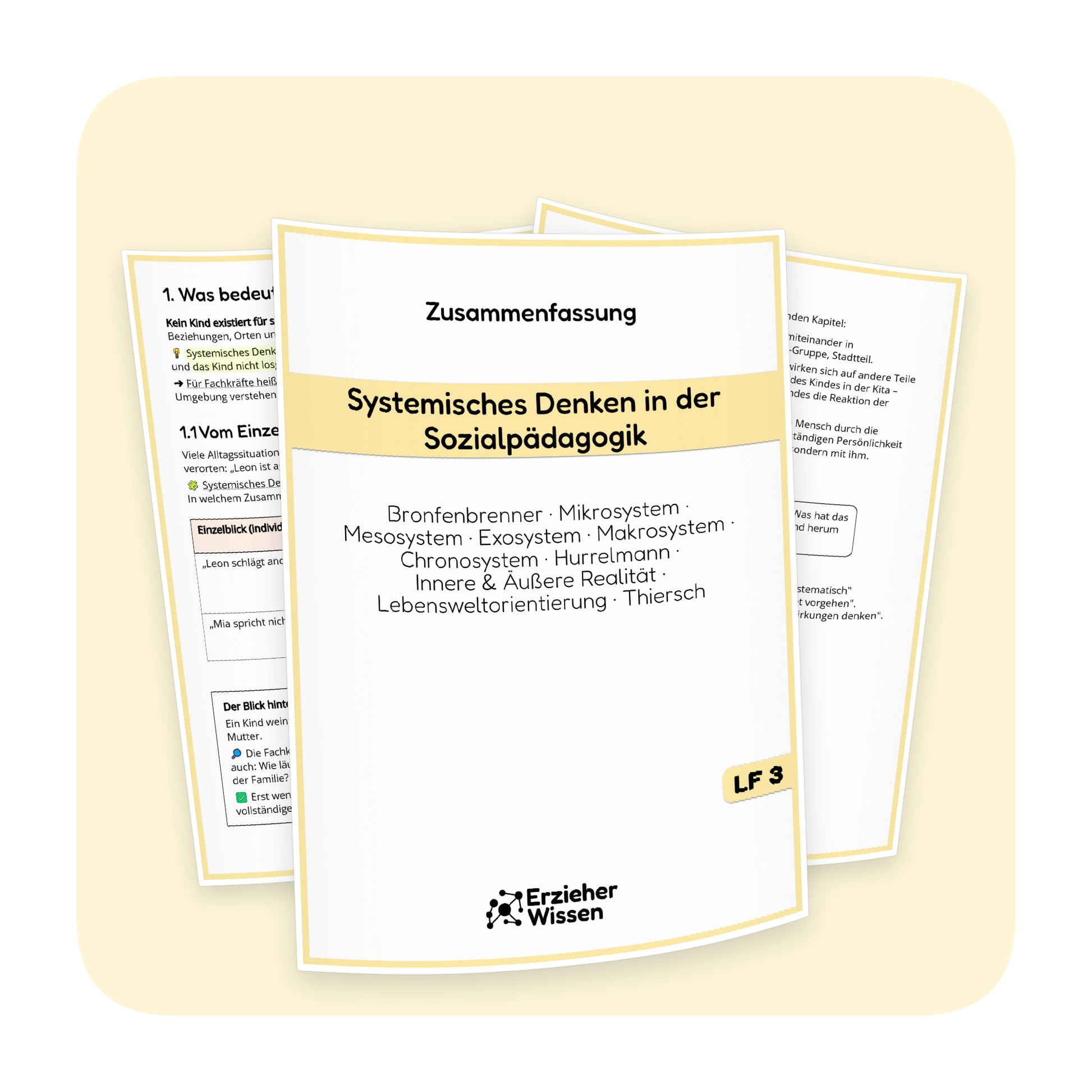 Produktübersicht der PDF-Zusammenfassung „Systemisches Denken in der Sozialpädagogik“ | ErzieherWissen