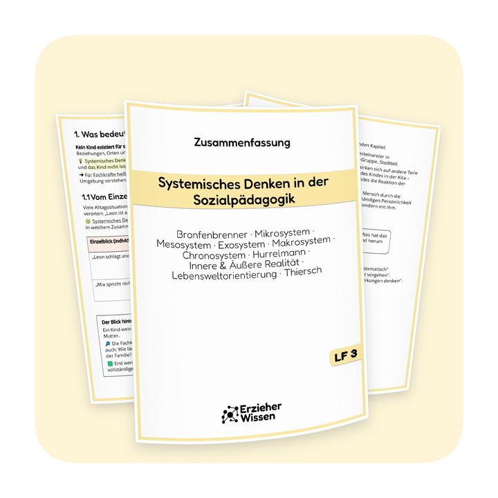 Produktübersicht der PDF-Zusammenfassung „Systemisches Denken in der Sozialpädagogik“ | ErzieherWissen