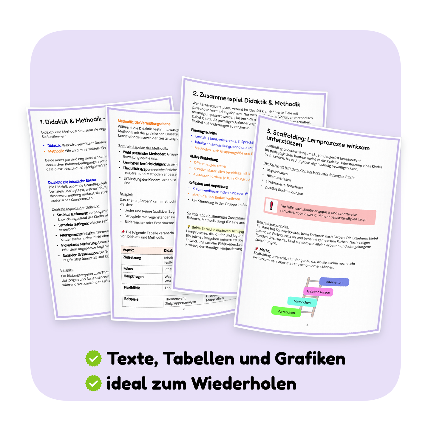 Seitenvorschau der PDF-Zusammenfassung „Didaktik und Methodik“ | ErzieherWissen